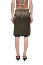 LACE MIDI SKIRT (KHAKI)