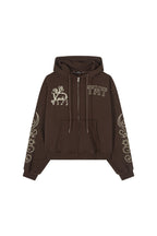 ORNAMENT 03 STITCH ZIP-UP HOODIE (BROWN) - 11
