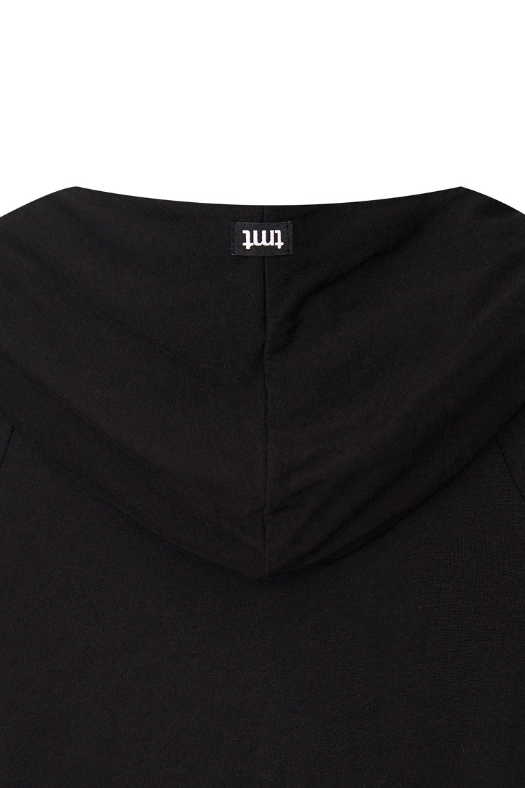 SHEER SLIM-FIT HOODIE (BLACK)