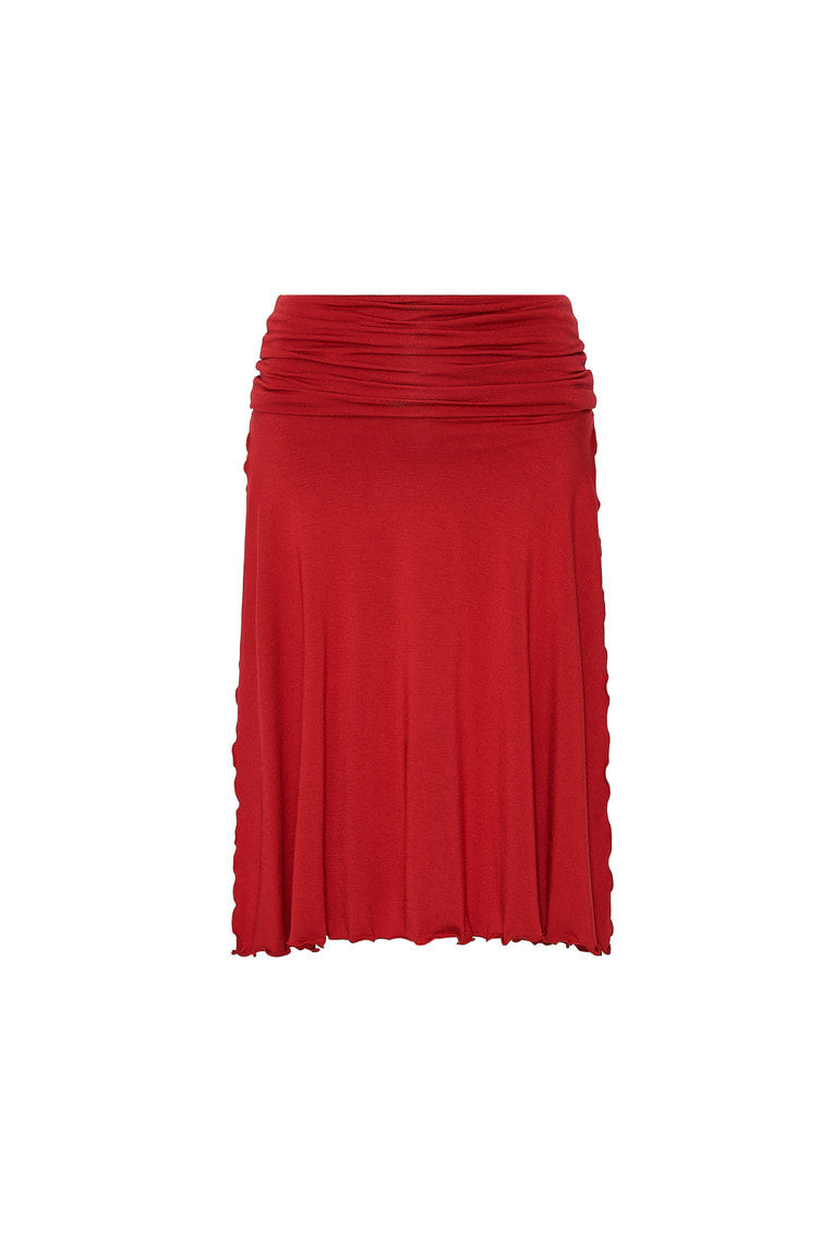 SLIT MIDI SKIRT PANTS (RED)