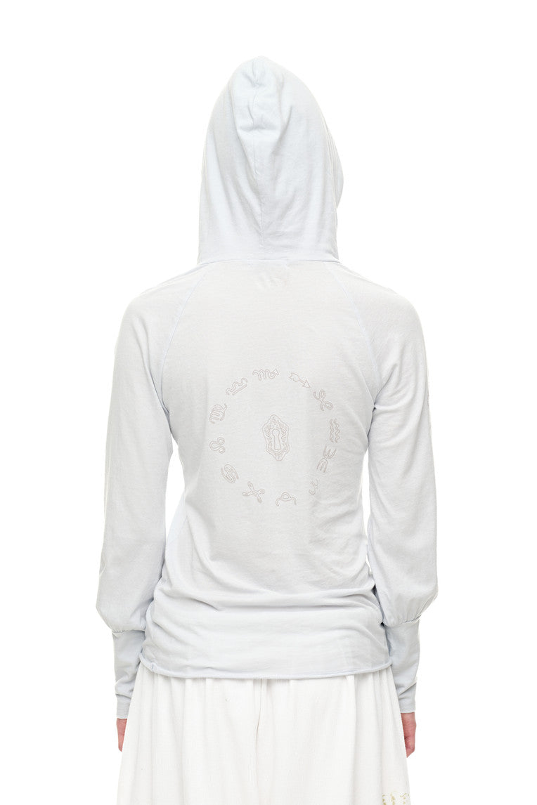 SHEER SLIM-FIT HOODIE (LIGHT BLUE)