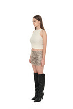 SPANGLE SKIRT PANTS (BEIGE)