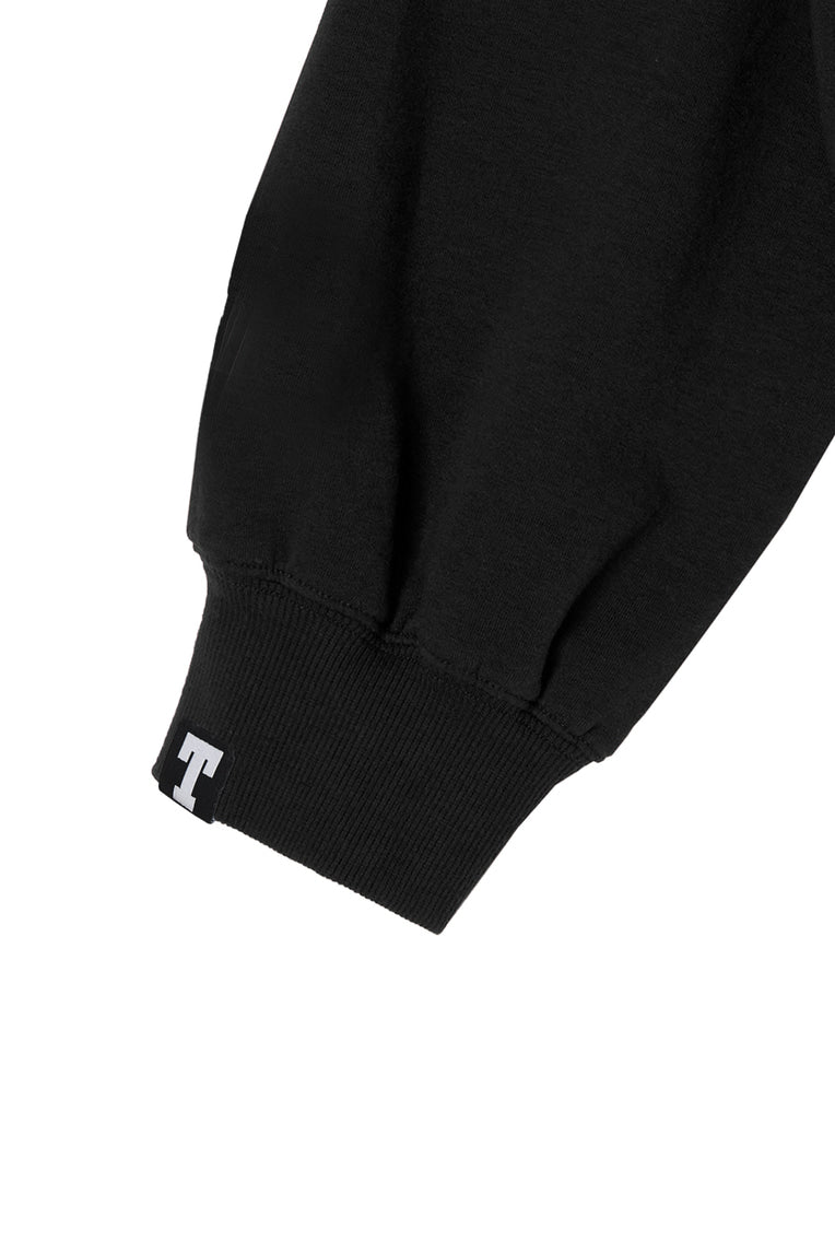 ASYMMETRIC ONE SHOULDER SWEATSHIRT (BLACK)