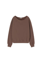 ASYMMETRIC ONE SHOULDER SWEATSHIRT (BROWN)