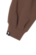 ASYMMETRIC ONE SHOULDER SWEATSHIRT (BROWN)