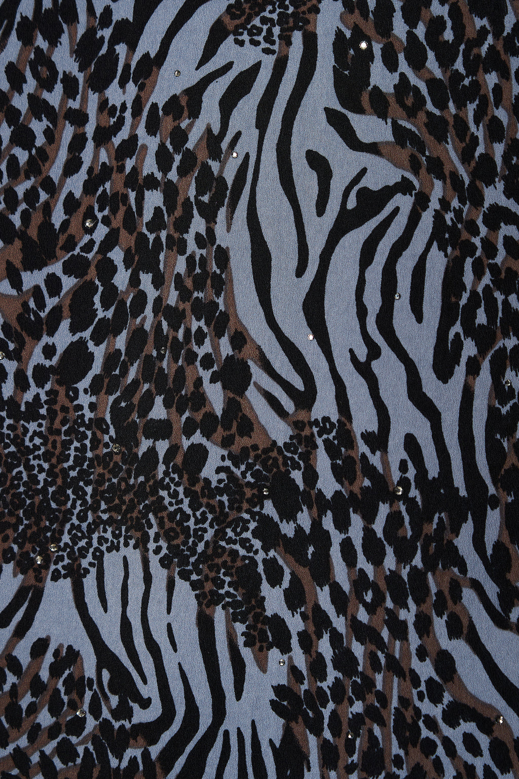 ANIMAL HOTFIX MINI SLIP DRESS (BLUE)