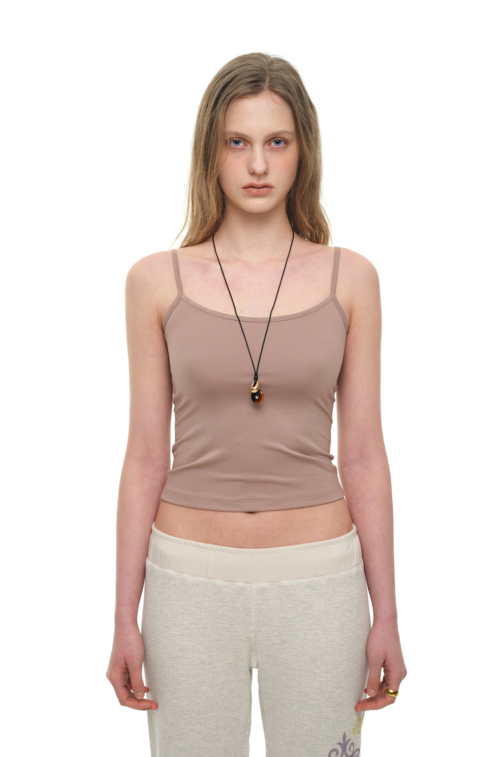 BASIC 02 SLEEVELESS TOP (DARK BEIGE)