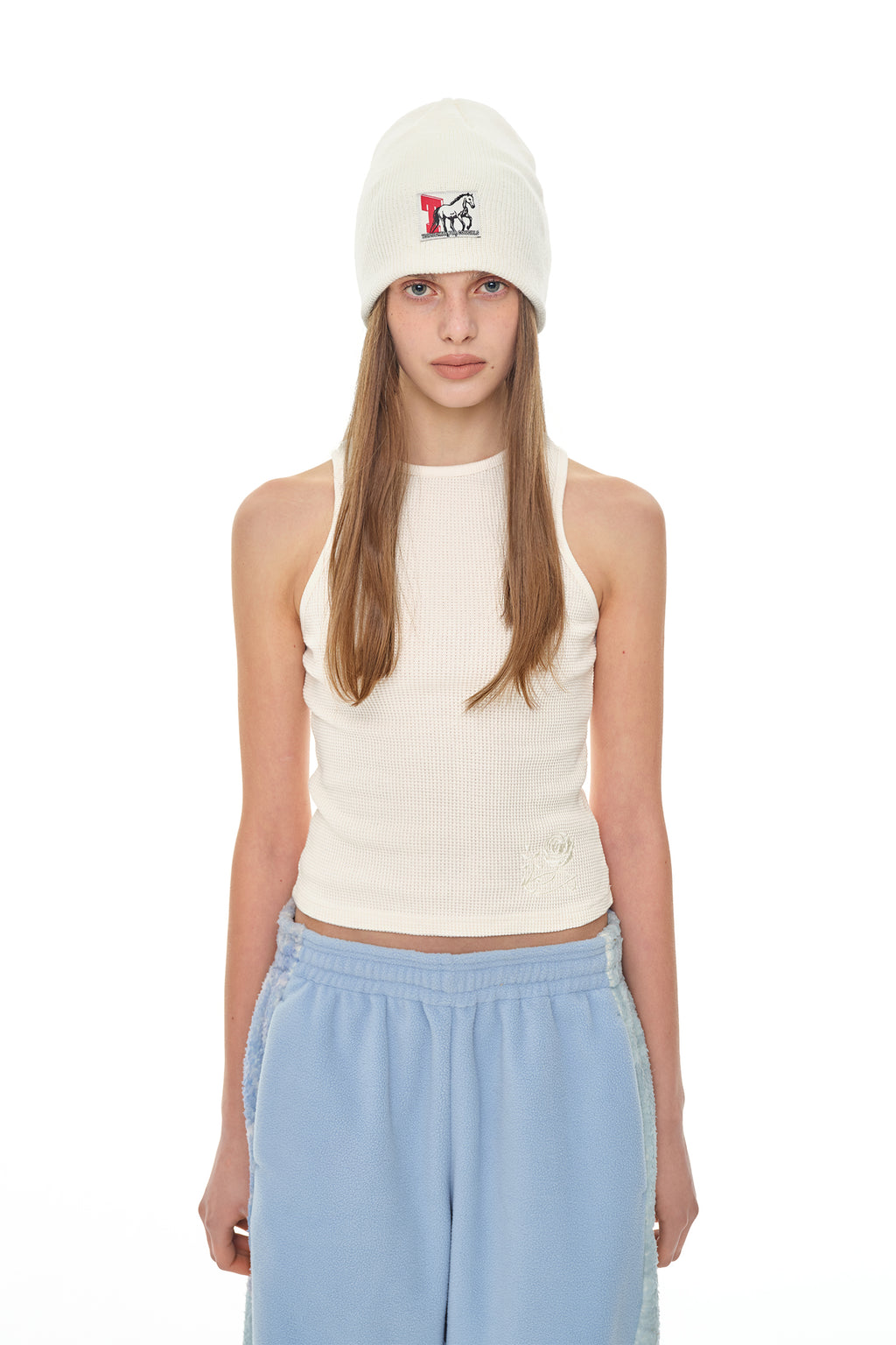 COWGIRL LABEL BEANIE (IVORY)