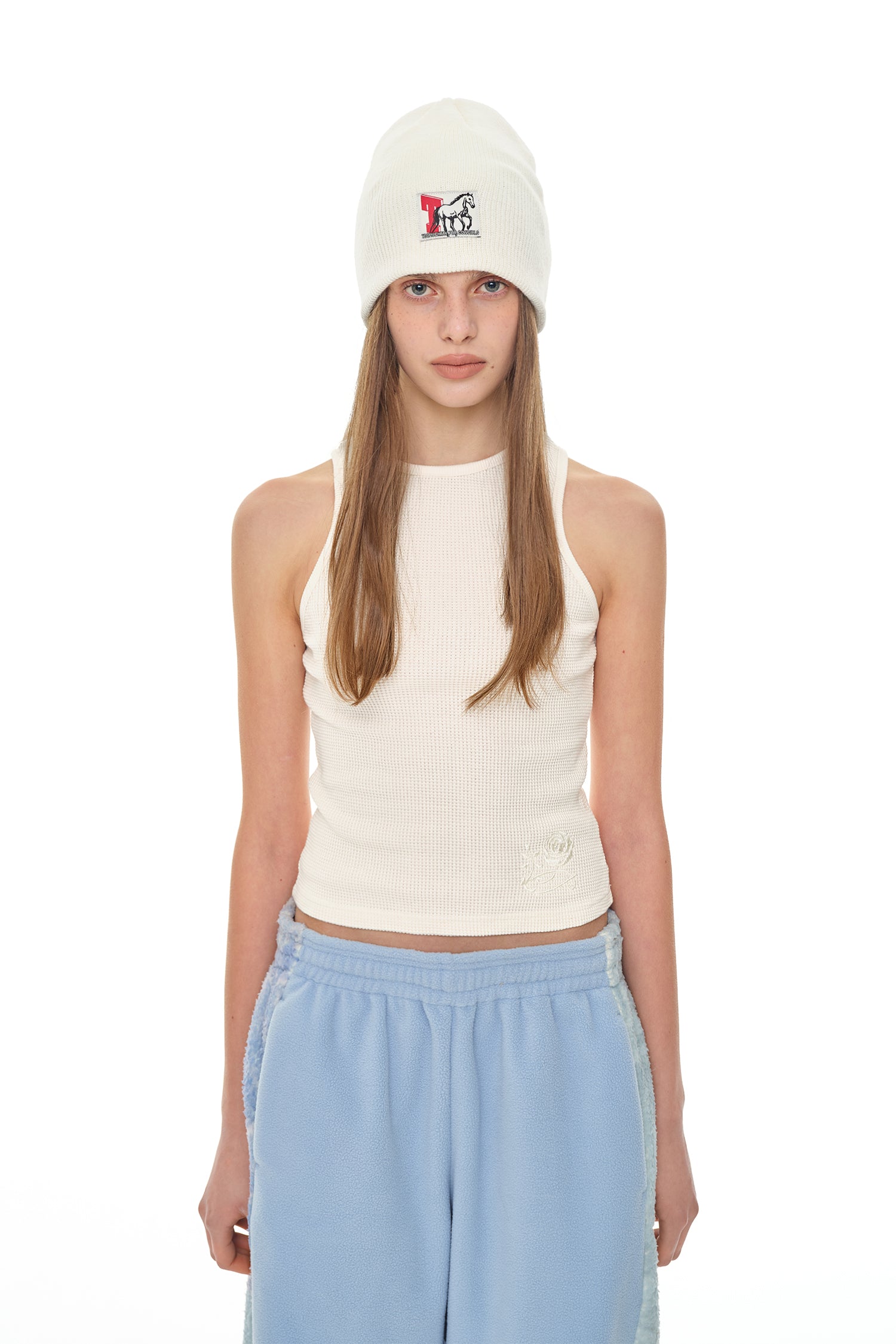 COWGIRL LABEL BEANIE (IVORY)