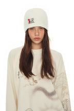 COWGIRL LABEL BEANIE (IVORY)