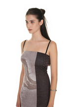 COWGIRL PRINTED DRESS (BROWN)