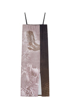 COWGIRL PRINTED DRESS (BROWN)