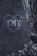 COWGIRL PRINTED DRESS (NAVY)