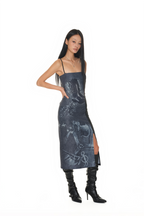 COWGIRL PRINTED DRESS (NAVY)