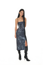 COWGIRL PRINTED DRESS (NAVY)