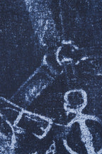 COWGIRL PRINTED SKIRT PANTS (BLUE)