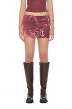 COWGIRL PRINTED SKIRT PANTS (RED)