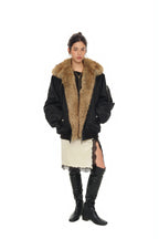 FAUX FUR BOMBER JACKET (BLACK)