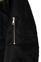FAUX FUR BOMBER JACKET (BLACK)