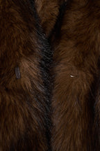 FAUX FUR HALF COAT (BROWN)