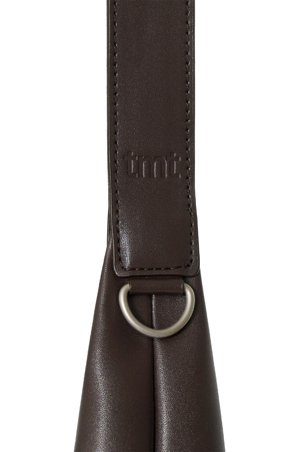 FAUX LEATHER BUCKLE HOBO BAG (BROWN)