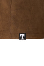 FAUX LEATHER CAMI-TOP (BROWN)