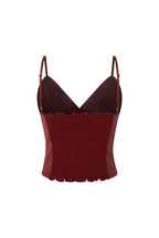 FAUX LEATHER CAMI-TOP (MAROON)