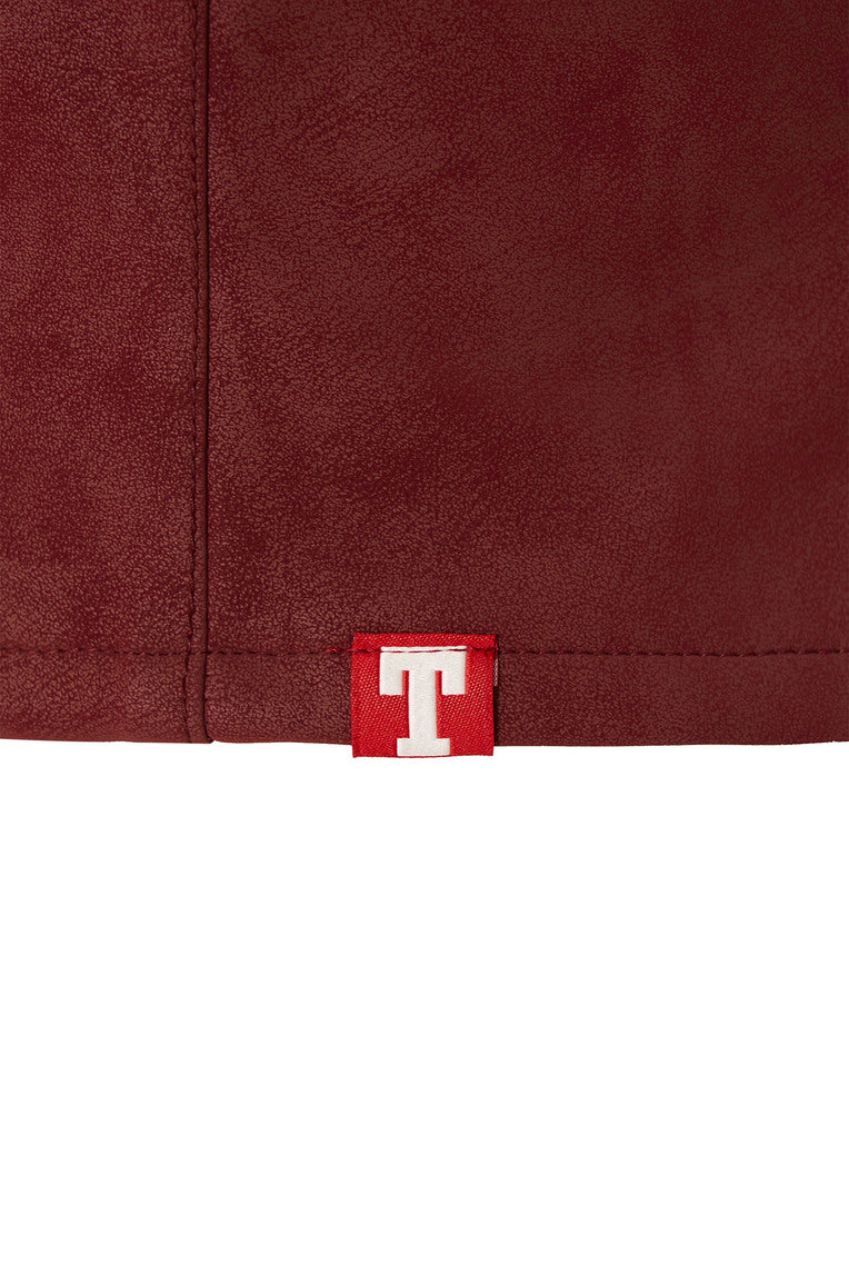 FAUX LEATHER CAMI-TOP (MAROON)