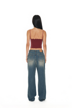 FAUX LEATHER CAMI-TOP (MAROON)