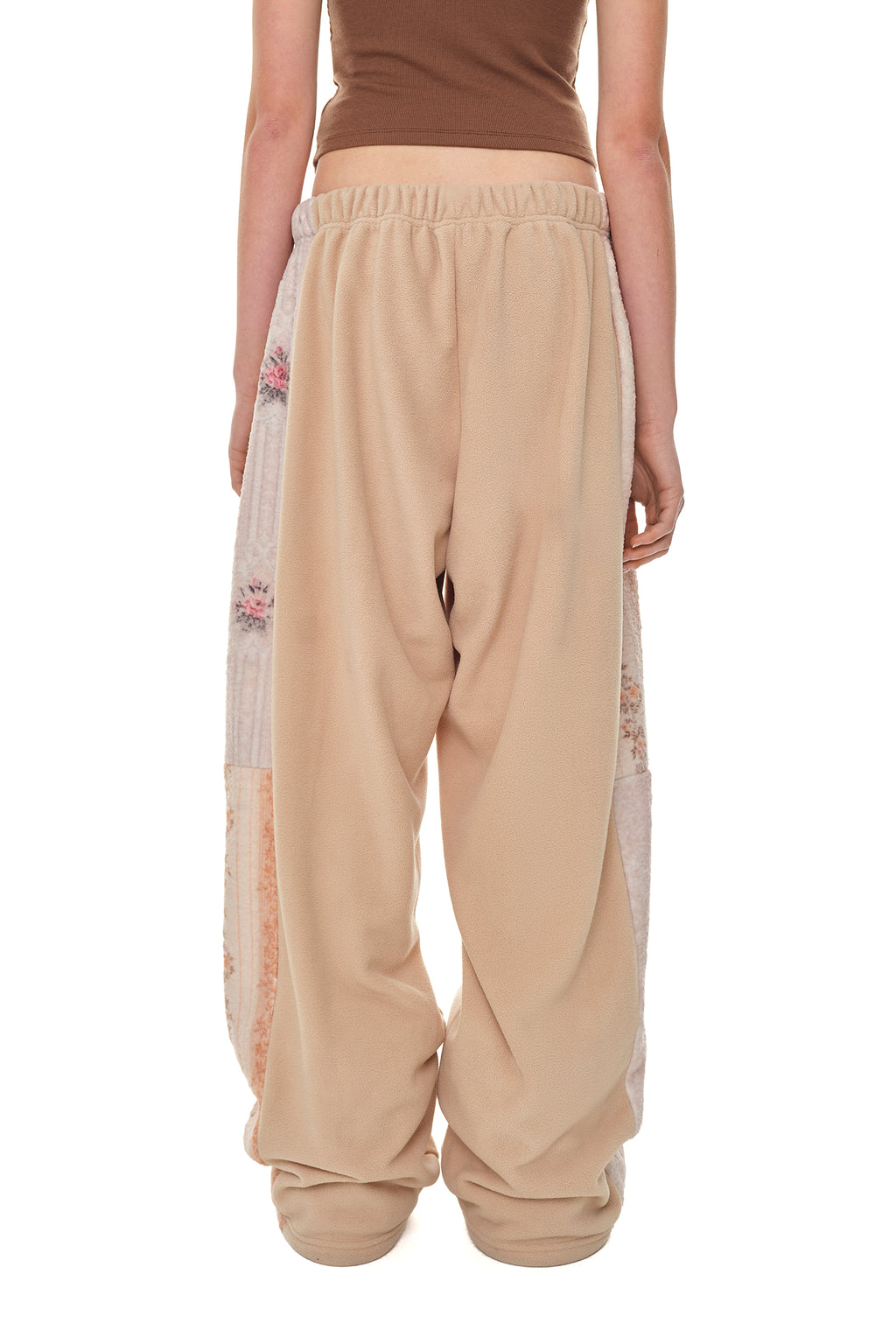 FLEECE PANEL SWEATPANTS (BEIGE)