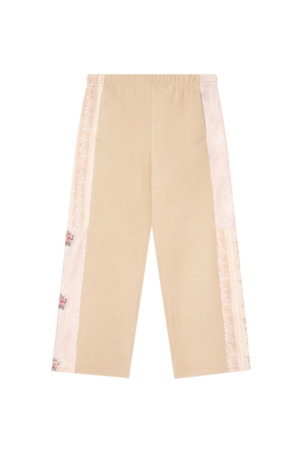 FLEECE PANEL SWEATPANTS (BEIGE)