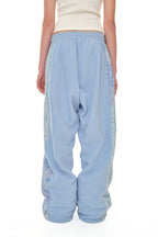 FLEECE PANEL SWEATPANTS (BLUE)