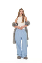 FLEECE PANEL SWEATPANTS (BLUE)