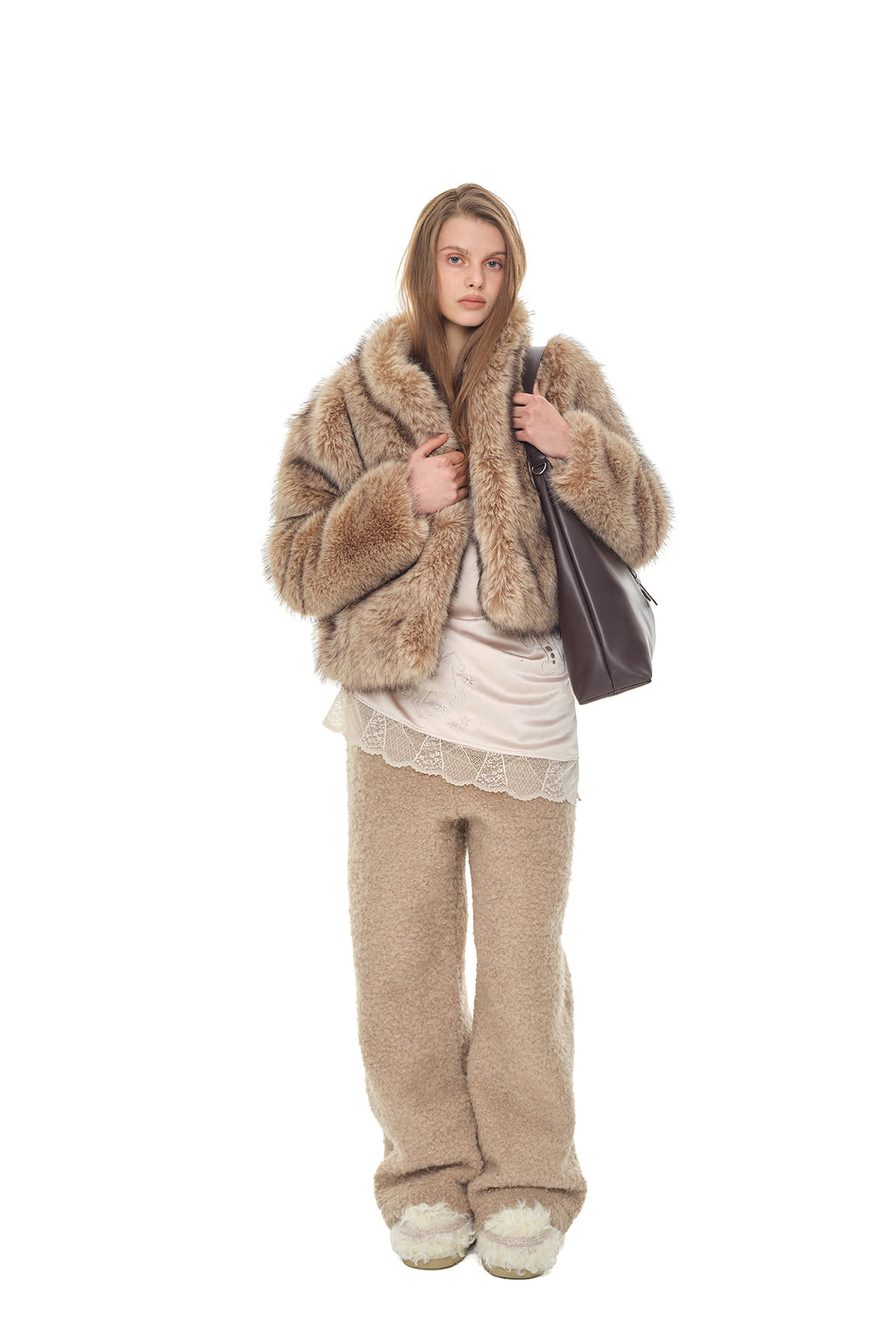 FLEECE SWEATPANTS (BEIGE)