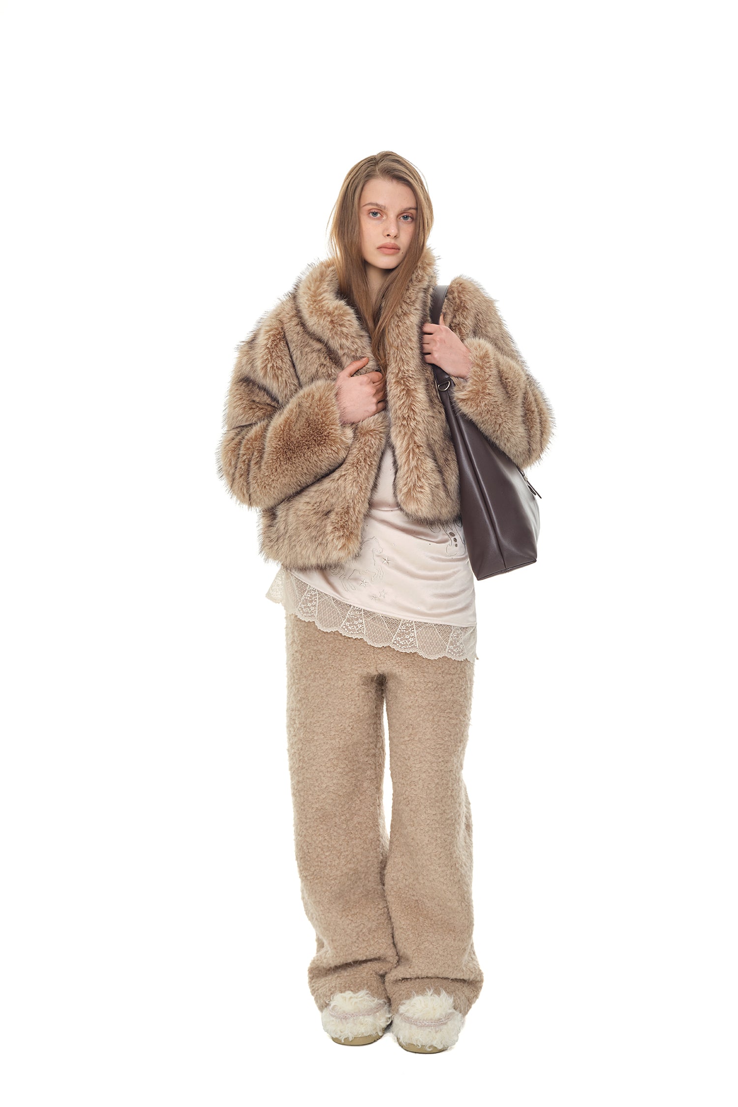 FLEECE SWEATPANTS (BEIGE)