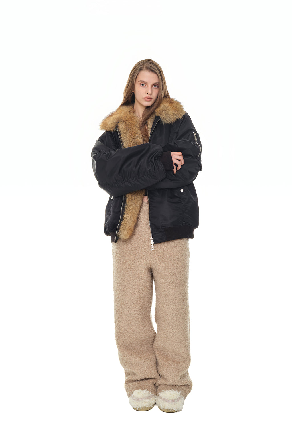 FLEECE SWEATPANTS (BEIGE)