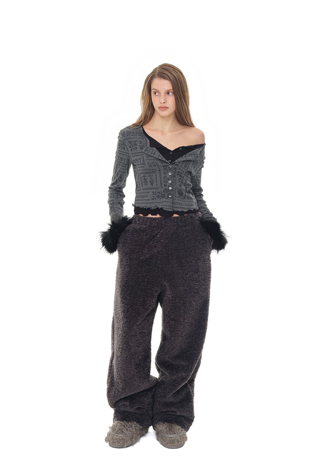 FLEECE SWEATPANTS (CHARCOAL)