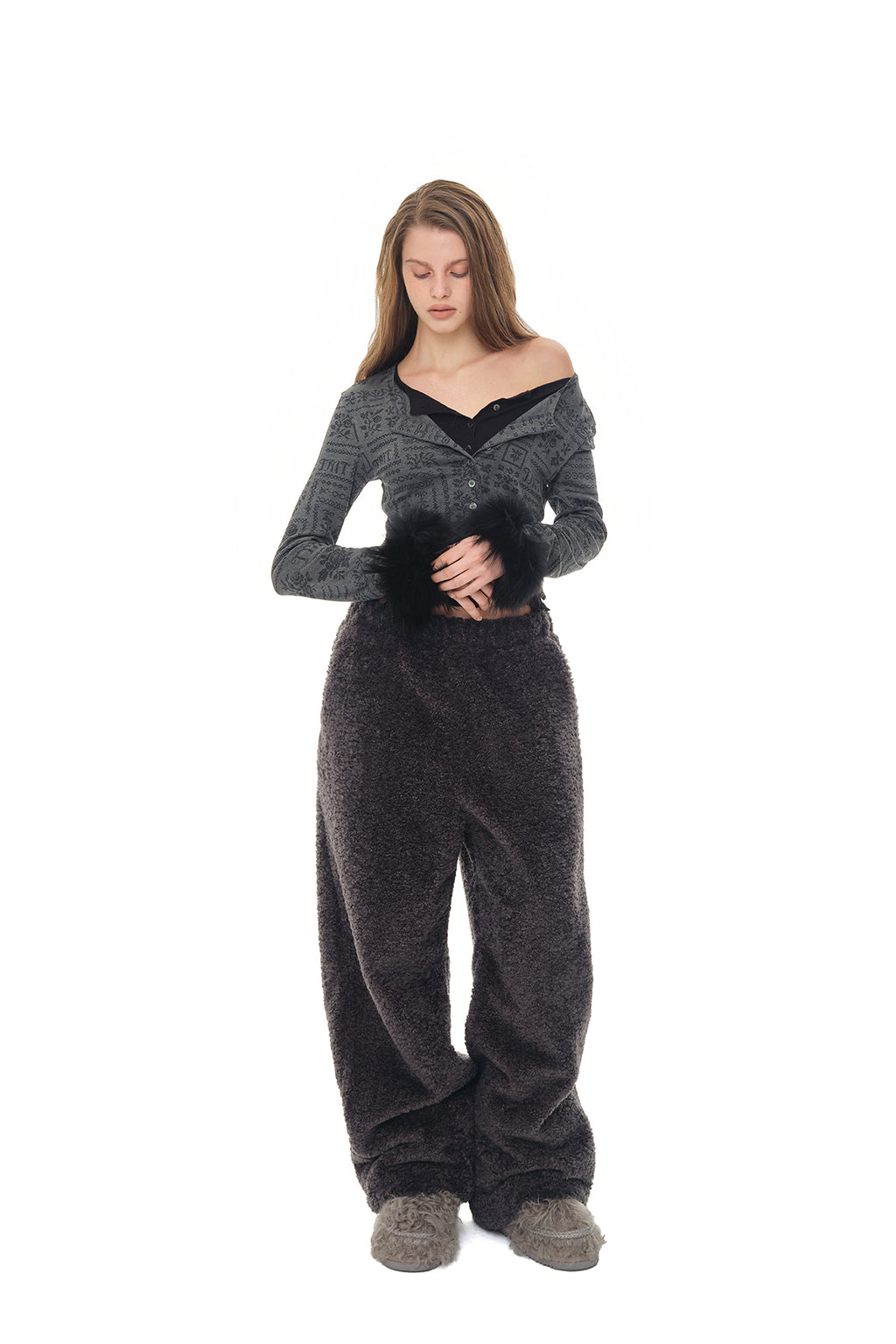 FLEECE SWEATPANTS (CHARCOAL)