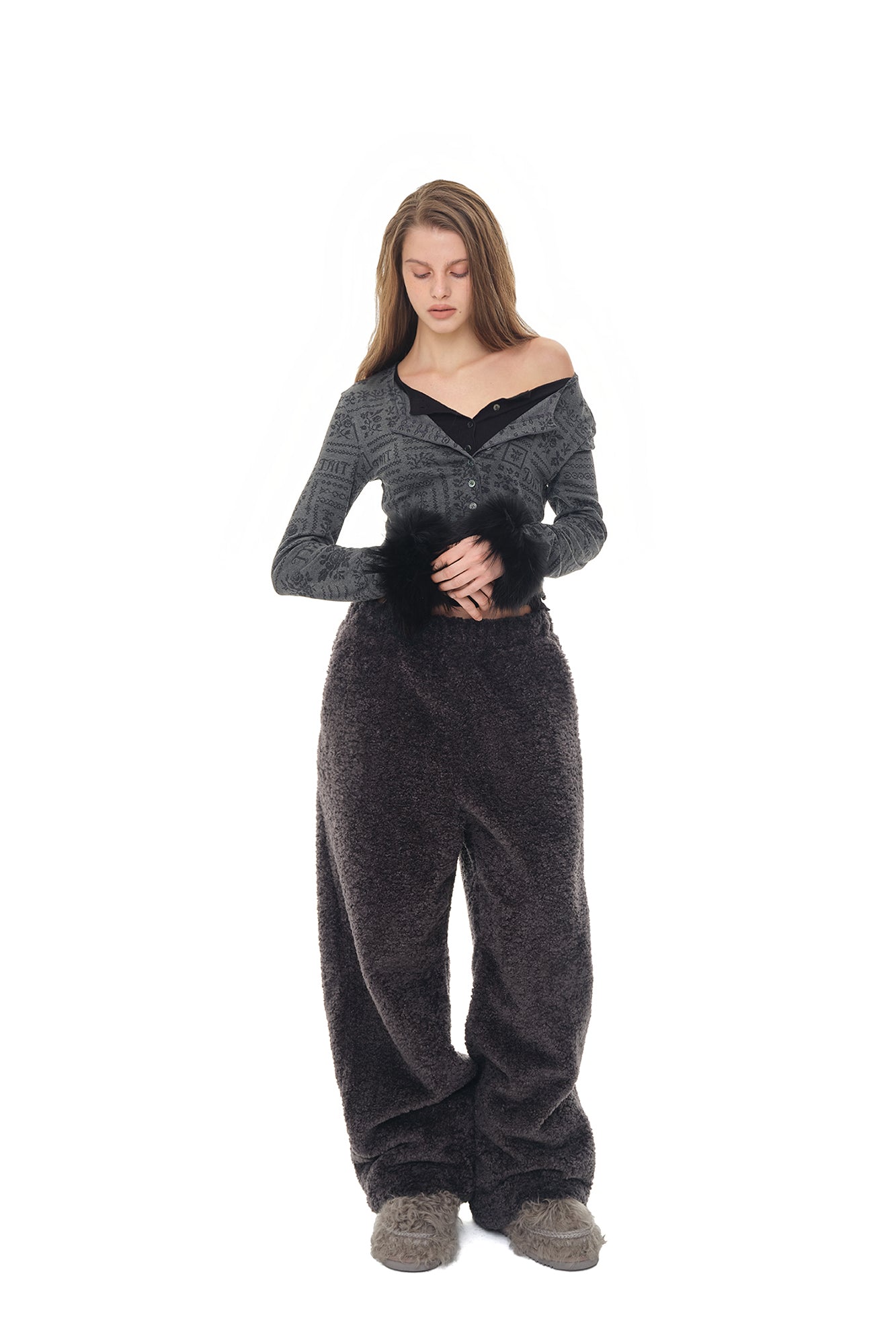 FLEECE SWEATPANTS (CHARCOAL)