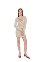 FLORAL MOTIF LAYERED CARDIGAN (BEIGE)