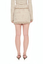 FLORAL MOTIF LAYERED CARDIGAN (BEIGE)