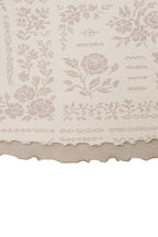 FLORAL MOTIF LAYERED SKIRT (BEIGE)