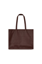 FAUX LEATHER 02 TOTE BAG (BROWN)