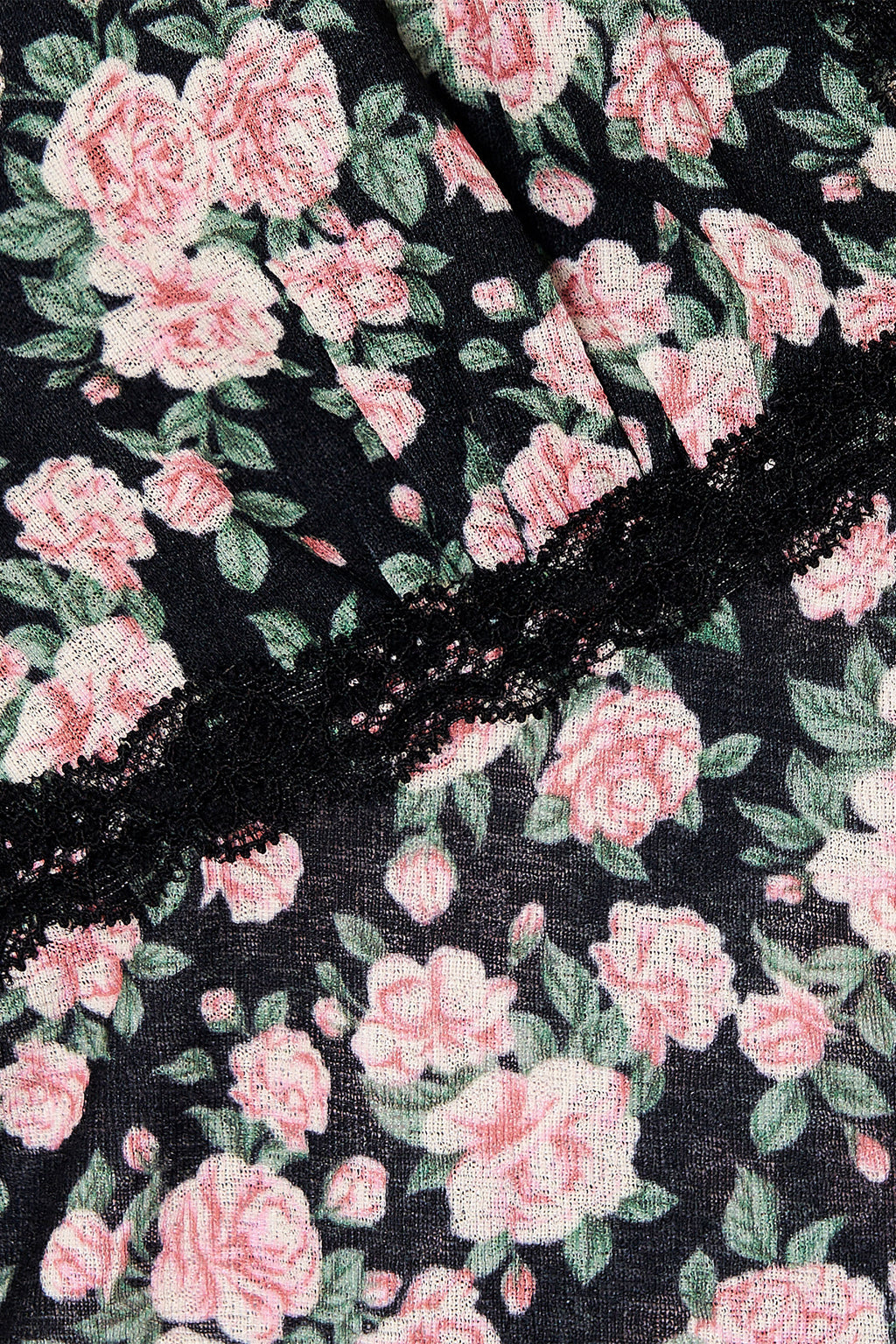 FLORAL 02 LACE CAMI TOP (BLACK)