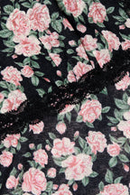 FLORAL 02 LACE CAMI TOP (BLACK)