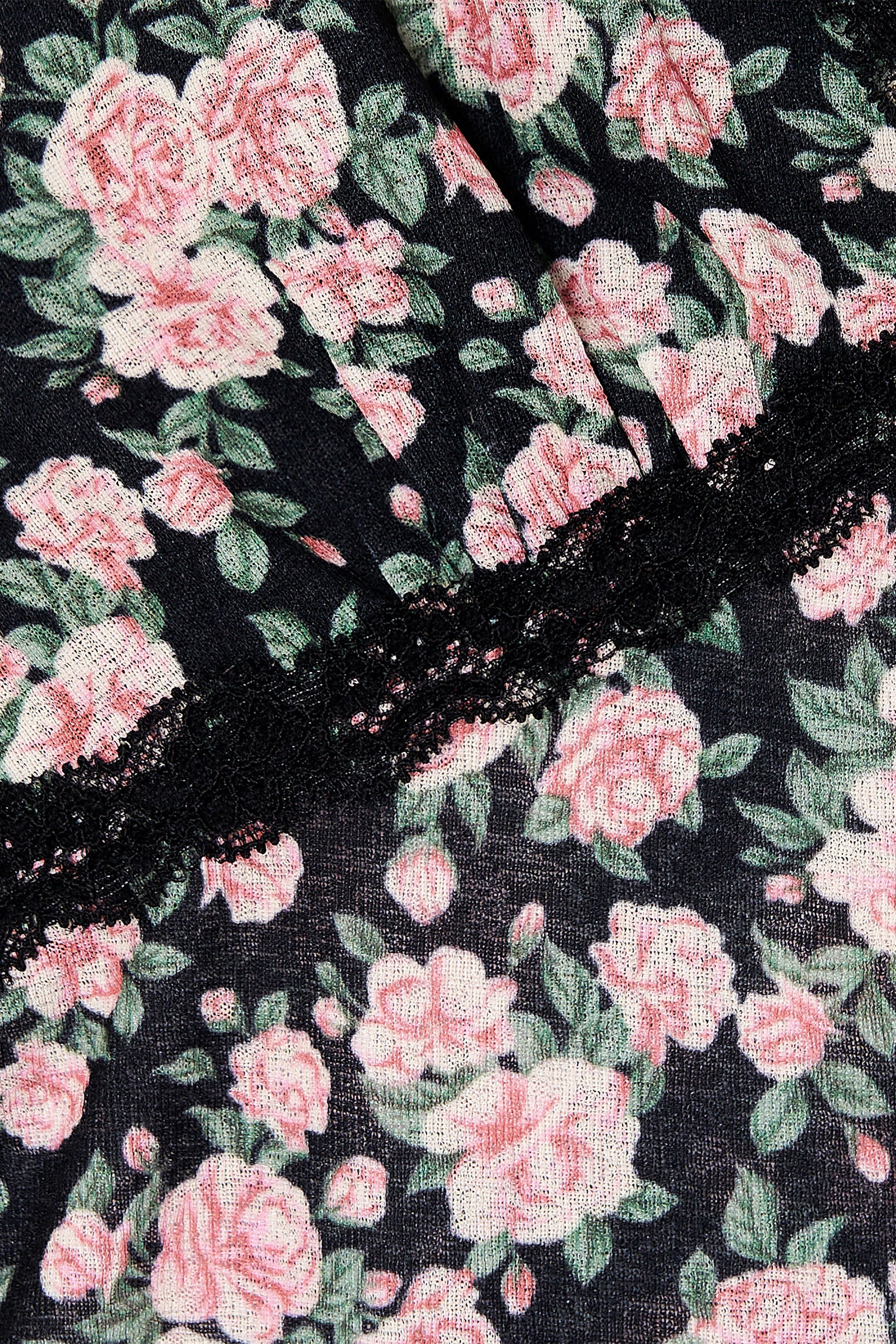 FLORAL 02 LACE CAMI TOP (BLACK)