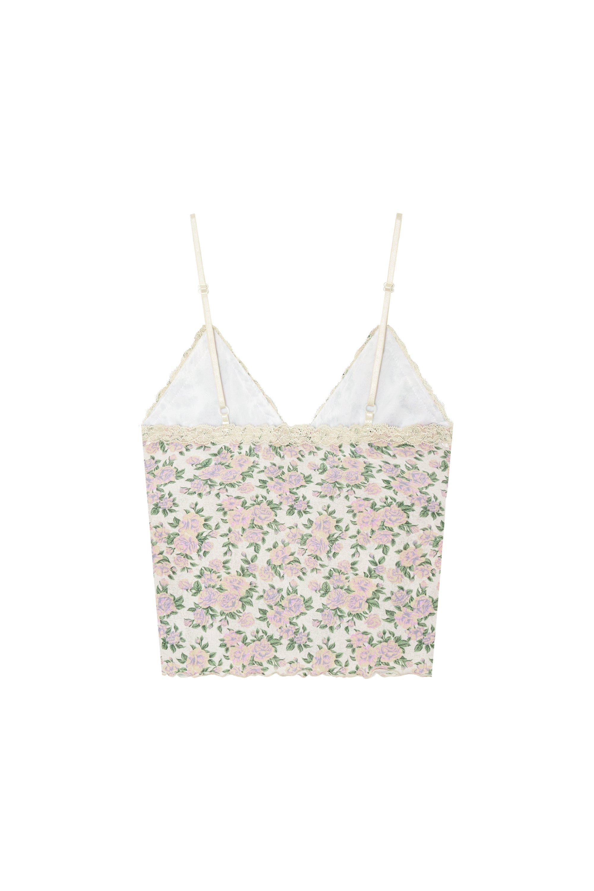 FLORAL 02 LACE CAMI TOP (IVORY)