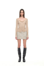 FLORAL 02 MICRO SKIRT (IVORY)