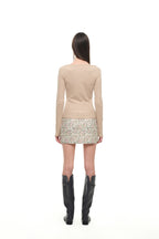 FLORAL 02 MICRO SKIRT (IVORY)