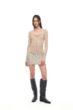 FLORAL 02 MICRO SKIRT (IVORY)